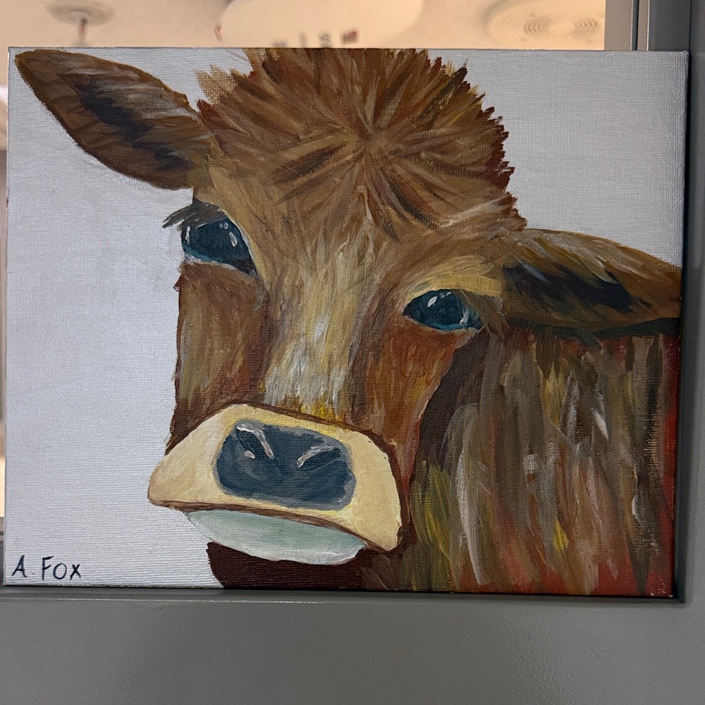 Brown Cow Canvas Art